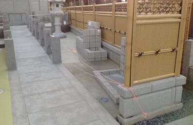 お寺の流し台工事　完成1